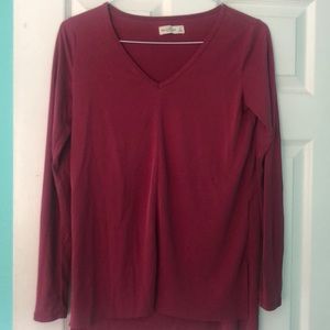✨ABERCROMBIE & FITCH maroon long sleeve size small